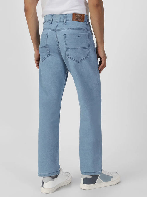Men's Regular Fit Washed Jeans Stretchable