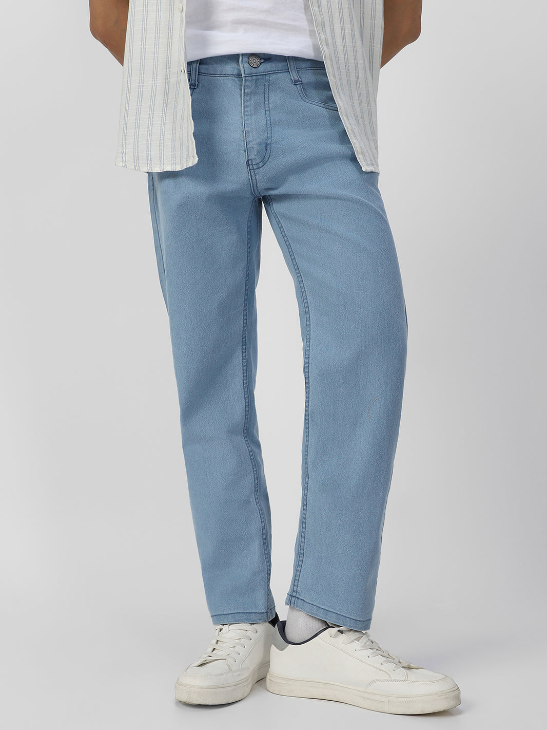 Men's Regular Fit Washed Jeans Stretchable